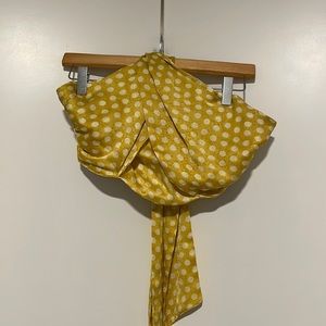 yellow polka dot bandeau/halter